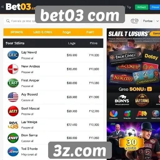 Comparativo de bônus e promoções no site bet03 com